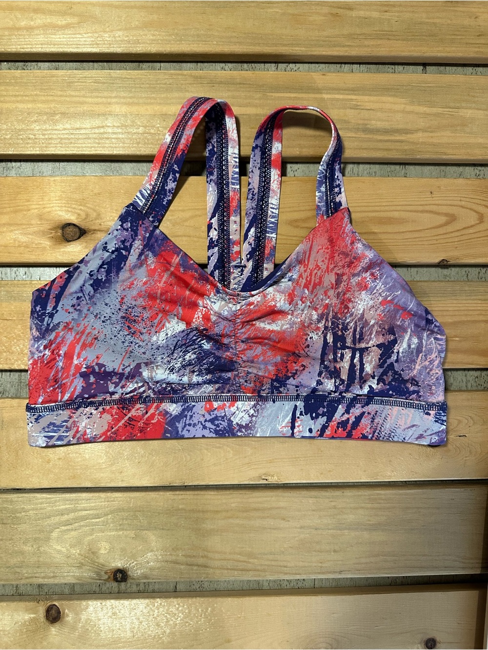 Handful Y-Back Bra purple red color size XL -no pads